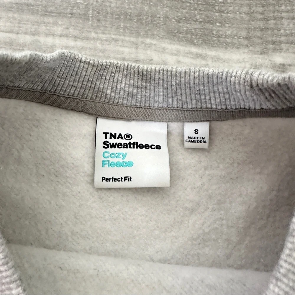 Tna cropped crewneck sweatshirt grey heather chrome - Picture 5 of 5